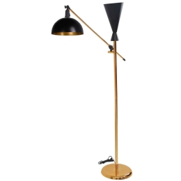 Φωτιστικό Δαπέδου Toronto 846STL3629 Φ30x170cm E27 60W Black-Gold Opviq
