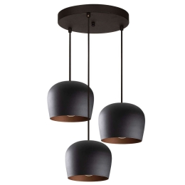Φωτιστικό Οροφής Berceste Φ48x111cm 3xE27 40W Black Opviq