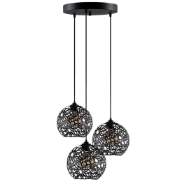 Φωτιστικό Οροφής Fellini Φ65x117cm 3xE27 40W Black Opviq