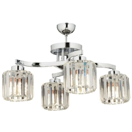 Φωτιστικό Οροφής - Πλαφονιέρα 683AVN1438 Φ58x40cm 4xE27 60W Chrome Opviq