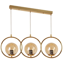 Φωτιστικό Οροφής - Ράγα Ring 846STL1862 Φ30x55x80cm E27 60W Gold Opviq