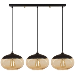 Φωτιστικό Οροφής - Ράγα Camini 892OPV1776 75x25x116cm 3xE27 40W Black-Honey Opviq