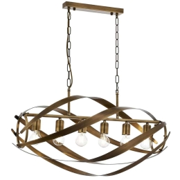 Φωτιστικό Οροφής - Ράγα 683AVN1419 70x35x70cm 6xE27 60W Gold Opviq