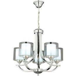 Φωτιστικό Οροφής 683AVN1434 Φ55x82cm 5xE27 60W Chrome Opviq
