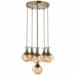 Φωτιστικό Οροφής 683AVN1204 Φ50x100cm 6xE27 6W Gold Opviq