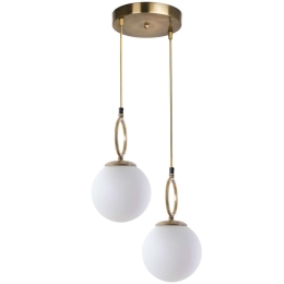 Φωτιστικό Οροφής Morino 846STL2825 Φ25x70cm E27 60W Gold-White Opviq