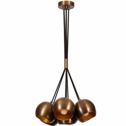 Φωτιστικό Οροφής Sivani 527ABY1730 Φ45x108cm 7xE27 40W Black-Gold Opviq
