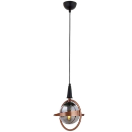 Φωτιστικό Οροφής 301AUR1350 Φ25x100cm 1xE14 40W Black-Copper Opviq