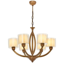Φωτιστικό Οροφής 301AUR1306 Φ65x80cm 6xE27 60W Cream-Gold Opviq