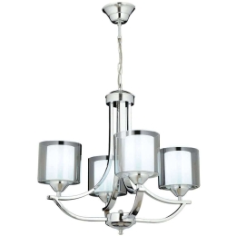 Φωτιστικό Οροφής 683AVN1432 Φ55x82cm 4xE27 60W Chrome Opviq