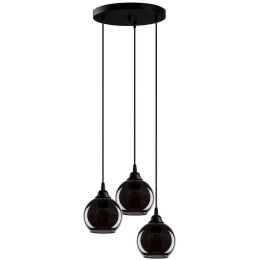 Φωτιστικό Οροφής Smoked 892OPV1869 40x40x114cm 3xE27 40W Black Opviq