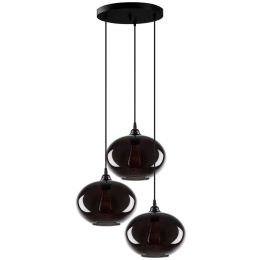 Φωτιστικό Οροφής Smoked 892OPV1885 61x61x120cm 3xE27 40W Black Opviq