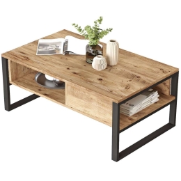 Τραπέζι Σαλονιού 956LCS1235 100x59,7x44,4cm Oak-Black