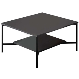 Τραπέζι Σαλονιού Line 618BLY1148 80x80x40cm Anthracite-Black