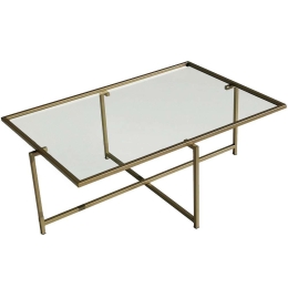 Τραπέζι Σαλονιού Sun 552NOS1431 94x64x35cm Gold