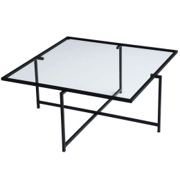 Τραπέζι Σαλονιού Sun 552NOS1430 85x85x35cm Black