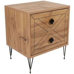 Κομοδίνο Luna 854KLN3311 50x40x55cm Pine