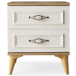Κομοδίνο Irmak 646LCN1197 50x41x53cm Cream-Oak