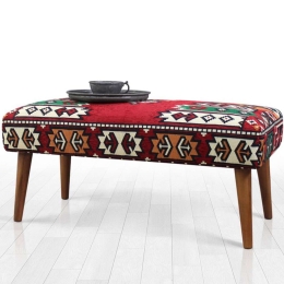 Σκαμπό Vezir 209FLF1315 91x46x42cm Multi-Red