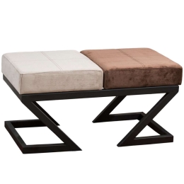 Σκαμπό Eda 591GRC1135 90x45x45cm Beige-Brown