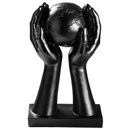 Διακοσμητικό Επιτραπέζιο Global 565TNL1177 18x9x30cm Black Aberto Design Πολυέστερ