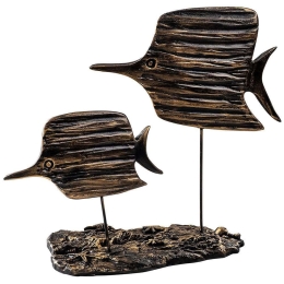 Διακοσμητικό Επιτραπέζιο Copperband 565TNL1206 30x14x26cm Brown-Black Aberto Design Πολυέστερ