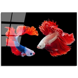 Πίνακας Γυάλινος 123BZM1230 100x70cm Multi Wallity Οριζόντιοι Γυαλί