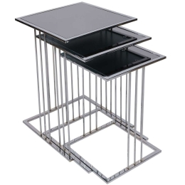 Ζιγκόν Kup (Σετ 3Τμχ) 974NMB1232 Φ37x45,5/42x50,5/47x56cm Silver-Black