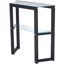 Κονσόλα Via 552NOS1910 85x31x85cm Anthracite Ξύλο,Γυαλί