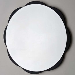 Καθρέπτης Τοίχου Fiore 552NOS2466 65x65cm Black Aberto Design Μοριοσανίδα, Μελαμίνη