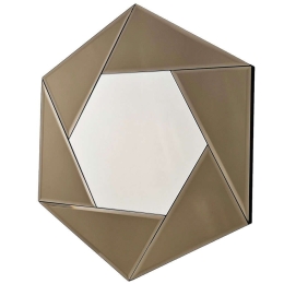Καθρέπτης Τοίχου Status 552NOS2470 60x70cm Bronze Aberto Design Μοριοσανίδα, Μελαμίνη
