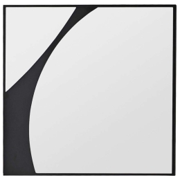 Καθρέπτης Τοίχου Abstract 552NOS2461 70x70cm Black Aberto Design Μοριοσανίδα, Μελαμίνη