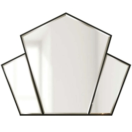Καθρέπτης Τοίχου Selfish 552NOS2465 95x76cm Black Aberto Design Μοριοσανίδα, Μελαμίνη