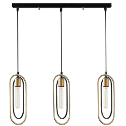 Φωτιστικό Οροφής - Ράγα Cerco 584TTM1190 64x8x132cm Black-Gold Opviq