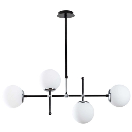 Φωτιστικό Οροφής - Ράγα My Legend 521SHN3372 108x15x67/82cm 4xE27 40W Black-White Opviq