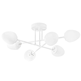 Φωτιστικό Οροφής - Πλαφονιέρα Camflo 942FLG2134 81x81x32cm 6xE14 15W White Opviq