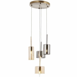 Φωτιστικό Οροφής 683AVN1284 Φ35x90cm 4xE14 4W Silver-Gold Opviq