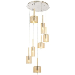 Φωτιστικό Οροφής 683AVN1168 Φ45x120cm 7xE14 4W Silver-Gold Opviq