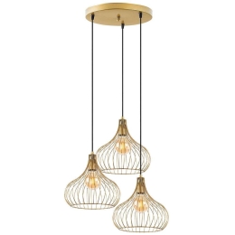 Φωτιστικό Οροφής Teldamla 942FLG1606 47x47x120cm 3xE27 40W Gold Opviq
