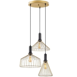 Φωτιστικό Οροφής Dear 942FLG1429 63x63x135cm 3xE27 40W Black-Gold Opviq