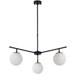 Φωτιστικό Οροφής Atmaca 942FLG1106 70x70x43/87cm 3xE14 15W Black Opviq