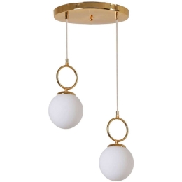 Φωτιστικό Οροφής Morino 846STL1823 Φ25x70cm 2xE27 60W Gold-White Opviq