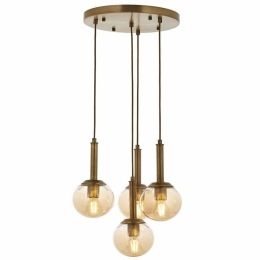 Φωτιστικό Οροφής 683AVN1251 Φ40x90cm 4xE27 6W Gold Opviq
