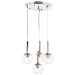 Φωτιστικό Οροφής 683AVN1247 Φ40x90cm 4xE27 6W Chrome Opviq
