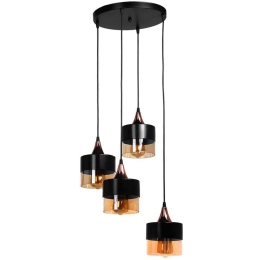 Φωτιστικό Οροφής Sahra 534LUN3134 Φ30x65cm 4xE27 60W Black Opviq