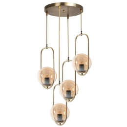 Φωτιστικό Οροφής Ahu 846STL2876 Φ30x80cm 4xE27 60W Gold Opviq