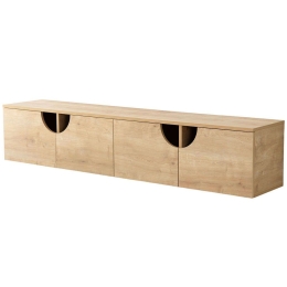 Έπιπλο Τηλεόρασης Επιτοίχιο Grotte 552NOS2439 180x35x35cm Oak