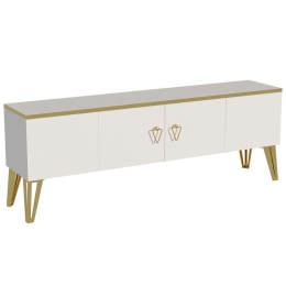 Έπιπλο Τηλεόρασης Caprice 550ARN2163 150x31,4x50cm White-Gold