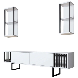 Σύνθεση Τηλεόρασης Chrome Line 618BLY1143 180x30x48cm White-Black