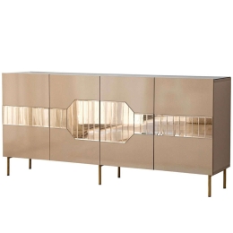 Μπουφές Milan 552NOS1805 180x40x80cm Bronze-Gold Mdf